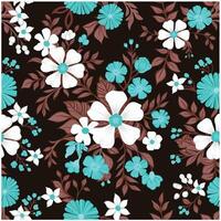 Red and white flowers pattern vector