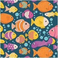 Fish graphic pattern vector