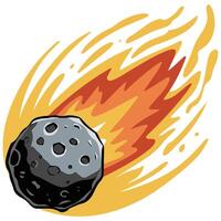Meteor icon space vector