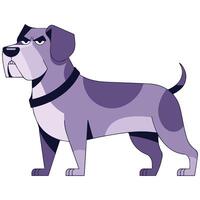 Angry dog with sharp teeth isolated vector