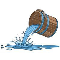 Container with splashing water vector