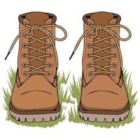 Army boots on white vector