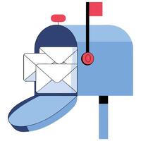 Mailbox full of letters vector