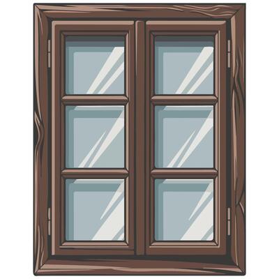 Window illustration on white background