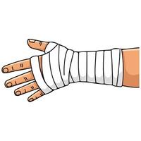 Broken arm with cast vector