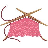 Knitting with needles vector