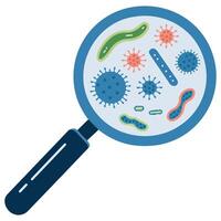 Pathogenic microorganisms on white background vector