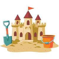 Bucket with tools vector