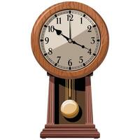 Pendulum clock on white background vector