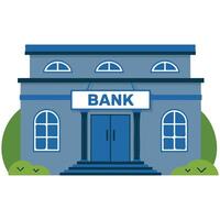 Front view bank icon vector