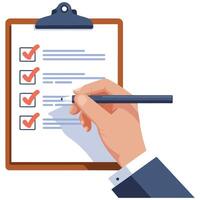 Checklist on clipboard vector