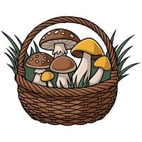 Forest harvest on white background vector