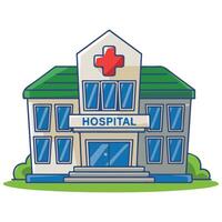 Hospital on white background vector