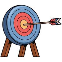 Target with arrow vector