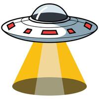 UFO illustration on white background vector