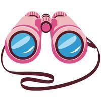 Binoculars on white background vector