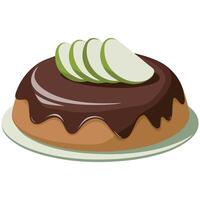 Cake on white background vector