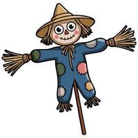 Scarecrow on white background vector