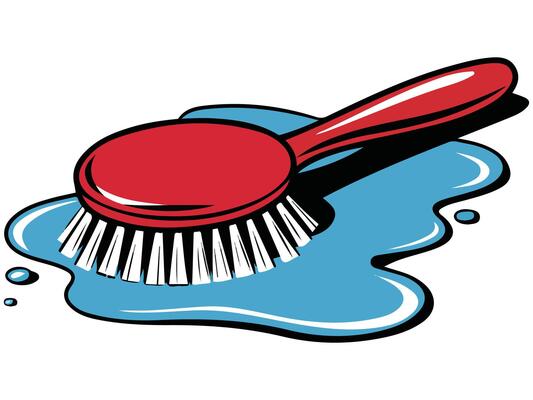Brush on white background