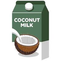 Coconut milk illustration on white background vector