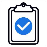 task done in blue duo line vector