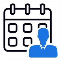working schedule in blue vector