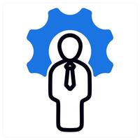 technical expert in blue duo line vector