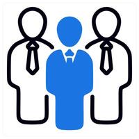 business group in blue duo line vector