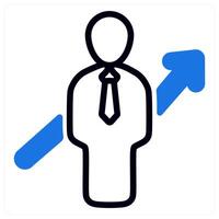 career growth in blue duo line vector