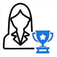 successful in blue duo line vector