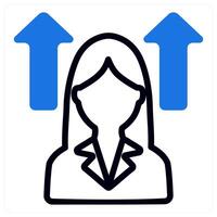 career vision in blue duo line vector