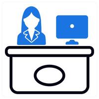 reception in blue duo line vector