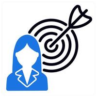 career target in blue duo line vector