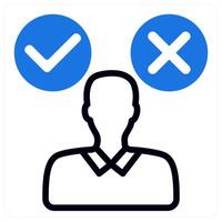 decision making confusion in blue duo line vector