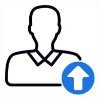 career up in blue duo line vector