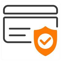 corangeit card security in orange duo line vector