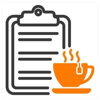 fresh content in orange duo line vector