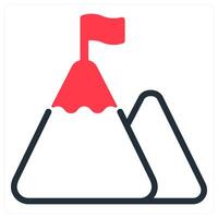 mission in red duo line vector