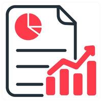 business progress in red duo line vector