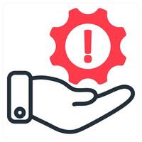 information support in red duo line vector