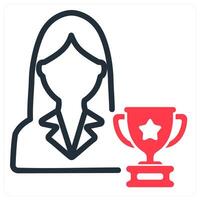 successful in red duo line vector