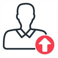 career up in red duo line vector