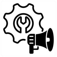 service advertisement in black duo line vector