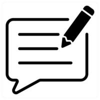 write feedback in black duo line vector