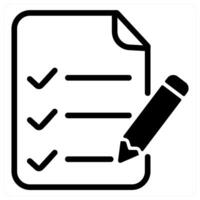 checklist in black duo line vector