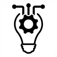 idea in black duo line vector