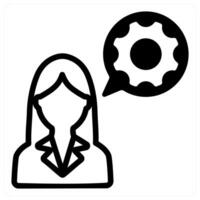 technical support in black duo vector