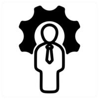 technical expert in black duo line vector