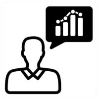 thinking icon in black duo line vector