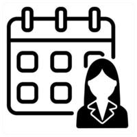 working schedule in black duo vector